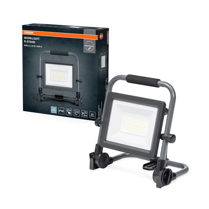 OSRAM VAL Lámpara de trabajo LED mediana, gris/negro, 50 W, 5750 lm