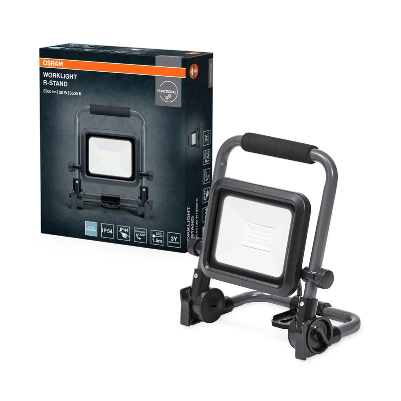 OSRAM VAL Pequeña lámpara LED de trabajo, gris/negro, 20 W, 2000 lm