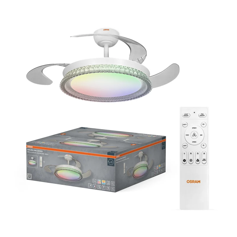 Ventilador de techo LED OSRAM Cierzo 1220 mm 60 W CCT RGB