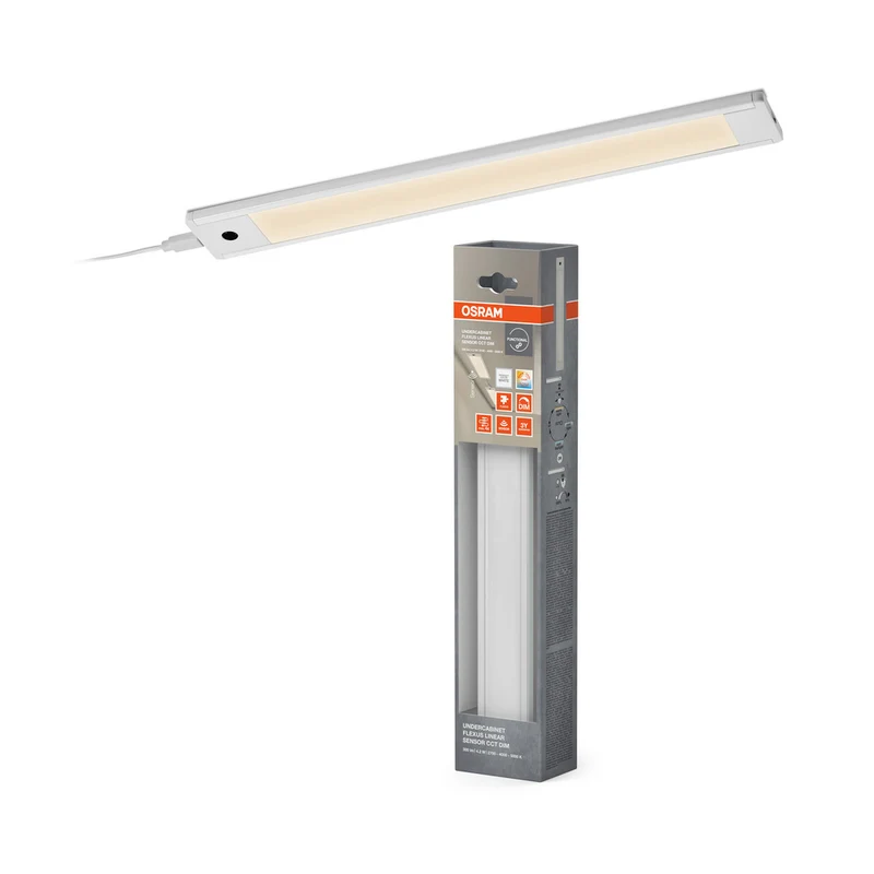 Lámpara OSRAM Flexus Linear de 4,2 W CCT regulable para debajo del armario, blanca