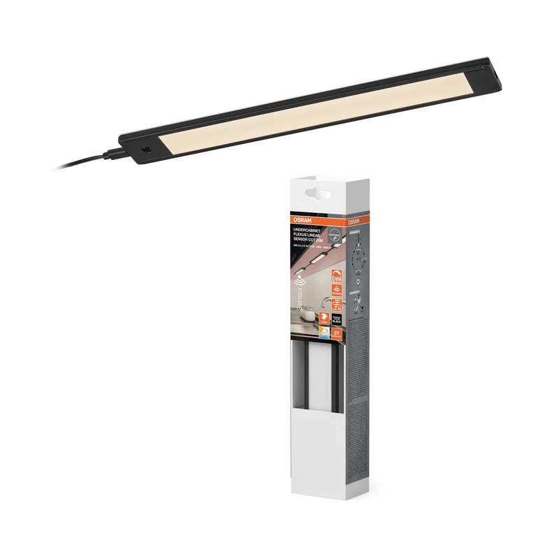 Lámpara OSRAM Flexus Linear de 4,2 W CCT regulable para debajo del armario, color negro