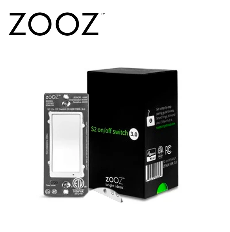 Interruptor de pared de encendido/apagado Z-Wave PLUS S2 ZEN26 VER 3.0 Marca: Zooz