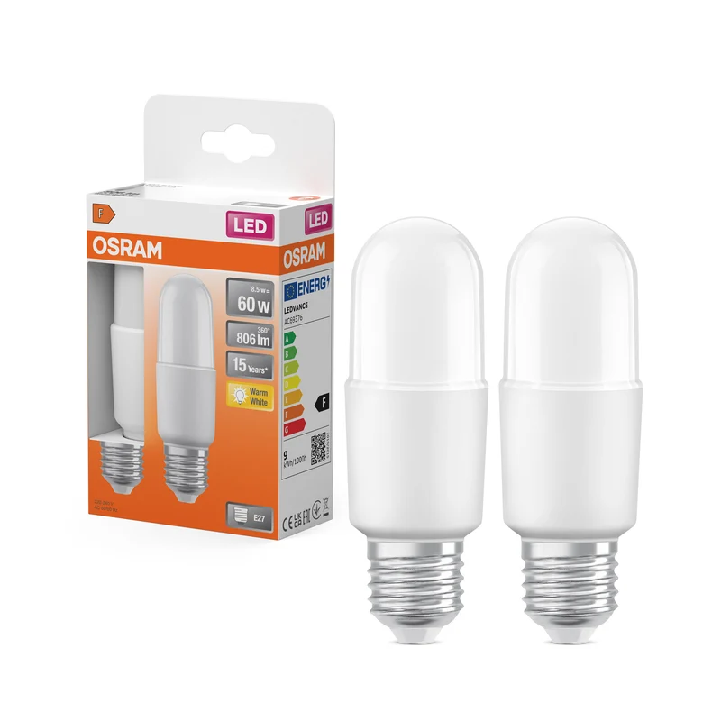 Lámpara de bordado OSRAM LED PCR CLASSIC 8,5 W 827 Mate E27