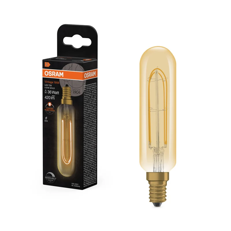 OSRAM Vintage 1906® LED Formas especiales regulable 4.8W 822 Oro E14 3