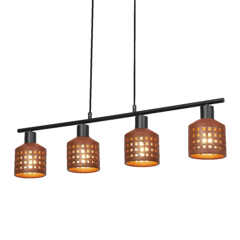 Lámpara colgante OSRAM DECOR Clay Windows LN 4xE27 Marrón