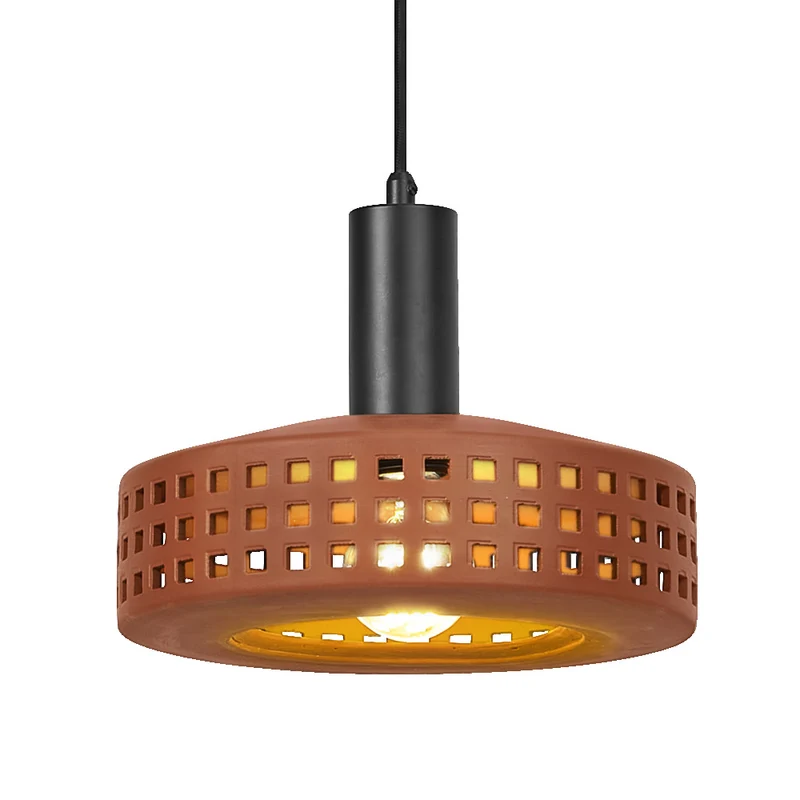 Lámpara colgante OSRAM DECOR Clay Windows marrón, E27