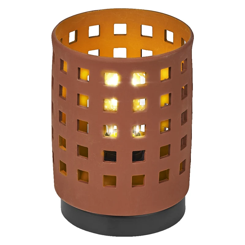 Lámpara de mesa OSRAM DECOR Clay Windows 1xE27 Marrón