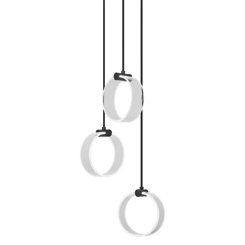 Lámpara colgante OSRAM DECOR Circle, 3 colgantes, 20 W, Click CCT Negro
