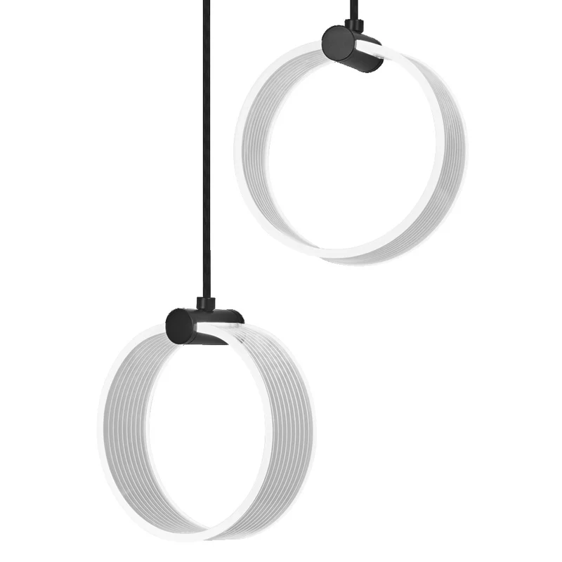 Lámpara colgante OSRAM DECOR Circle, 2 colgantes, 14 W, Click CCT Negro