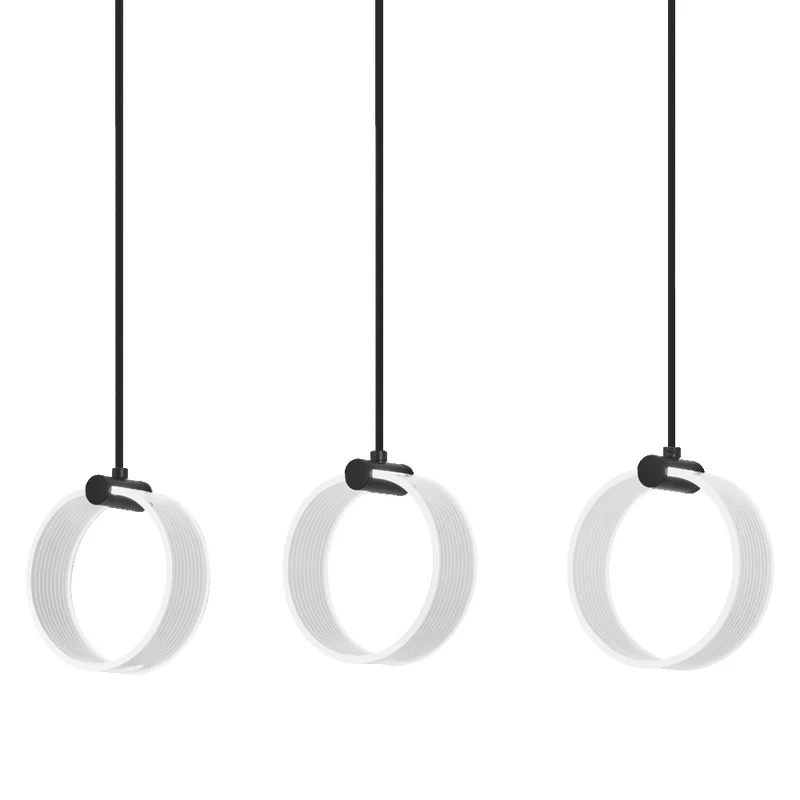 Lámpara colgante OSRAM DECOR Circle, 3 colgantes, 20 W, Click CCT Negro