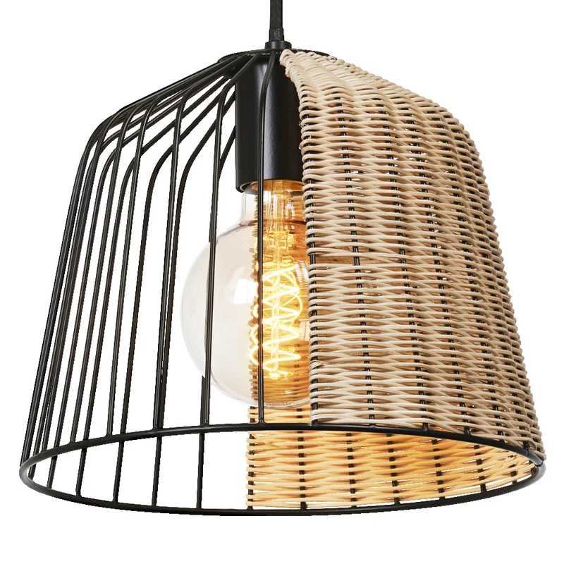 Lámpara colgante OSRAM DECOR Cage Bell, negro/marrón, E27