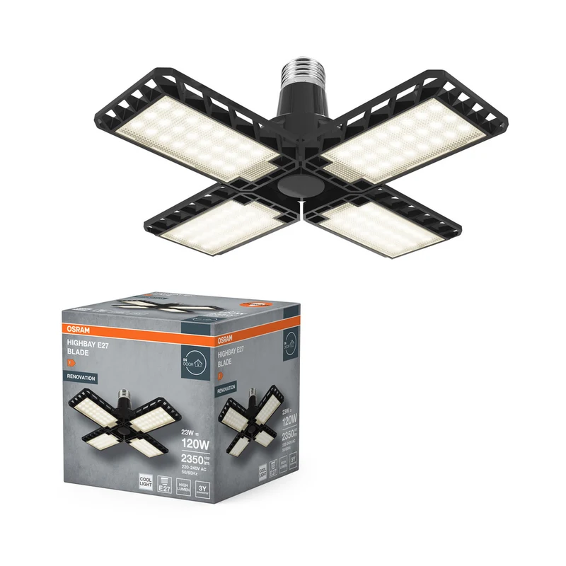Lámpara de techo OSRAM Highbay Blade con alas, 23 W, E27