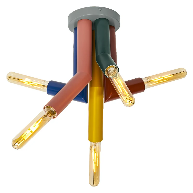 Lámpara de techo OSRAM DECOR Straw, 5 luces, E27, Multicolor