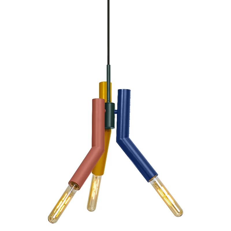 Lámpara colgante OSRAM DECOR Straw, 3 bombillas, E27, multicolor