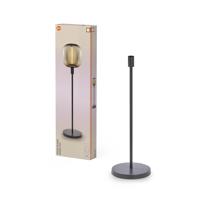 Lámpara de pie OSRAM Decor Stick Floor gris oscuro corta 78 cm E27, sin bombilla