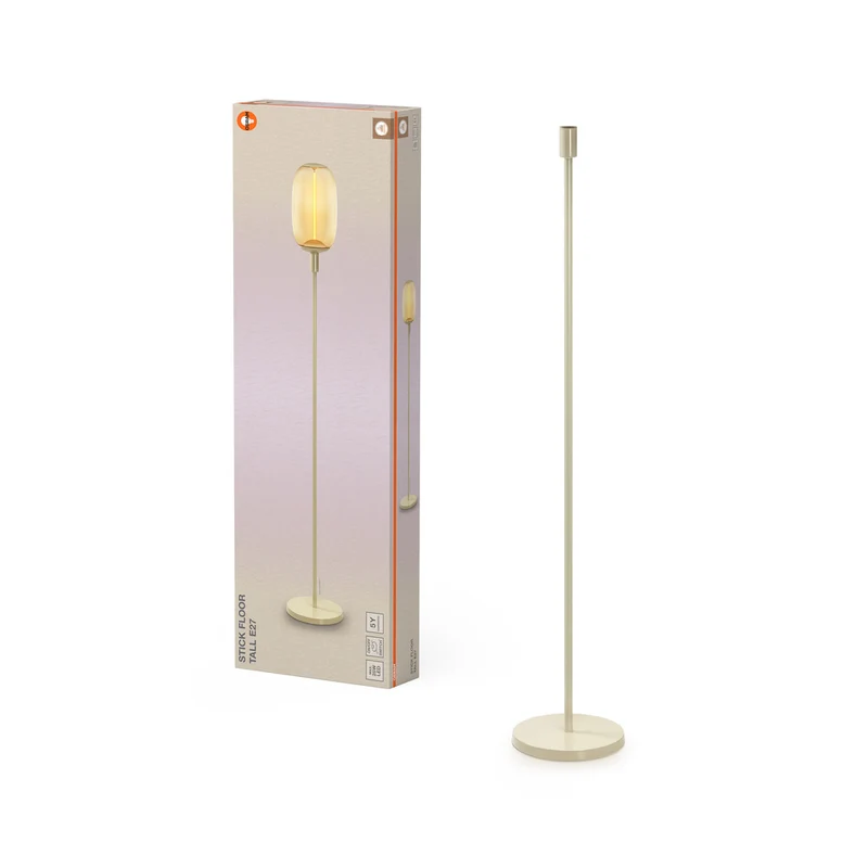 Lámpara de pie OSRAM Decor Stick Floor Beige Alta 146cm E27, sin bombilla