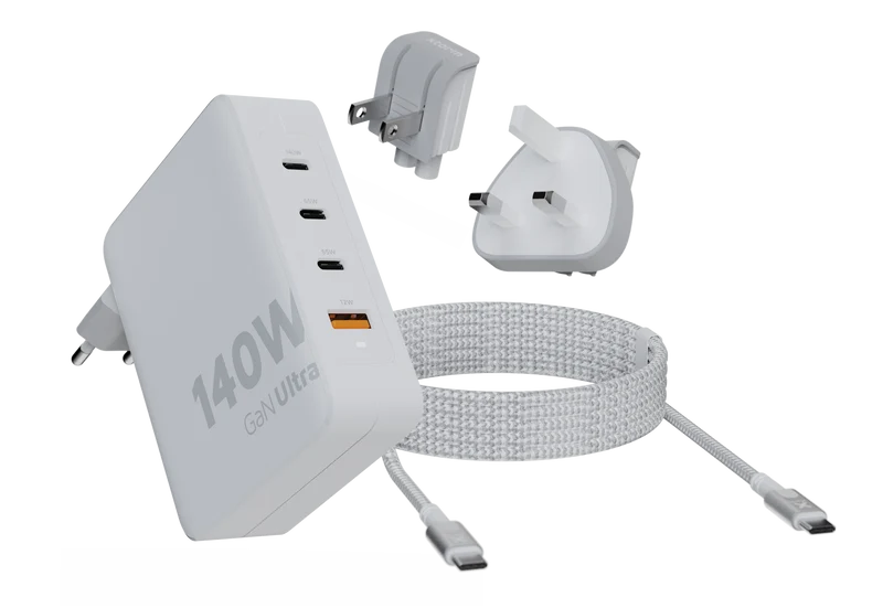 Cargador de viaje GaN Ultra con cable USB-C de Xtorm - 140 W