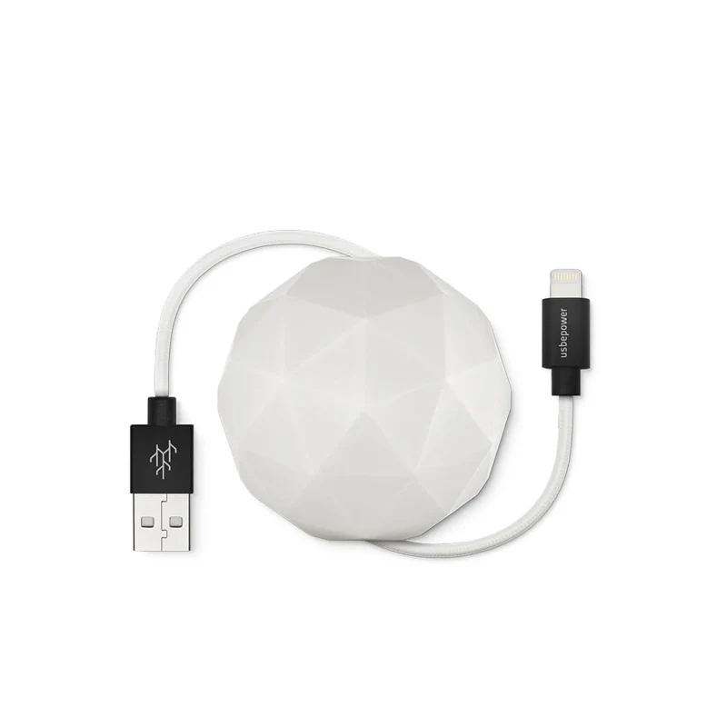Cable de carga lightning a USB-A Cosmo de UsbePower - Blanco