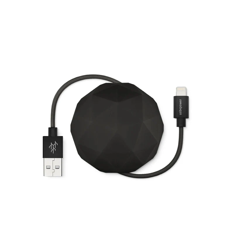 Cable de carga lightning a USB-A Cosmo de UsbePower - Negro