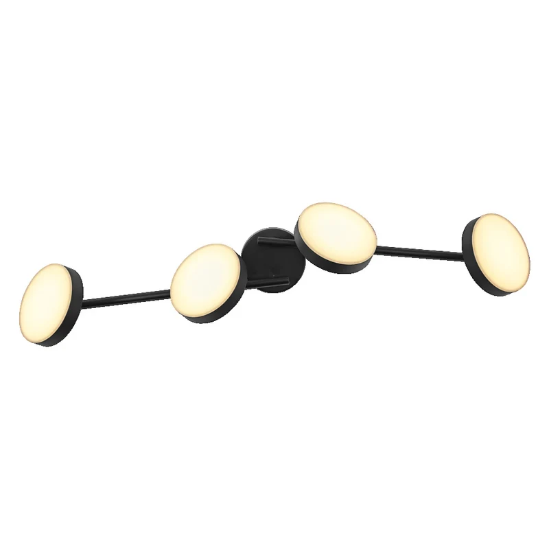 Lámpara de techo OSRAM DECOR Spot Moon, negra, 4 focos, 21 W