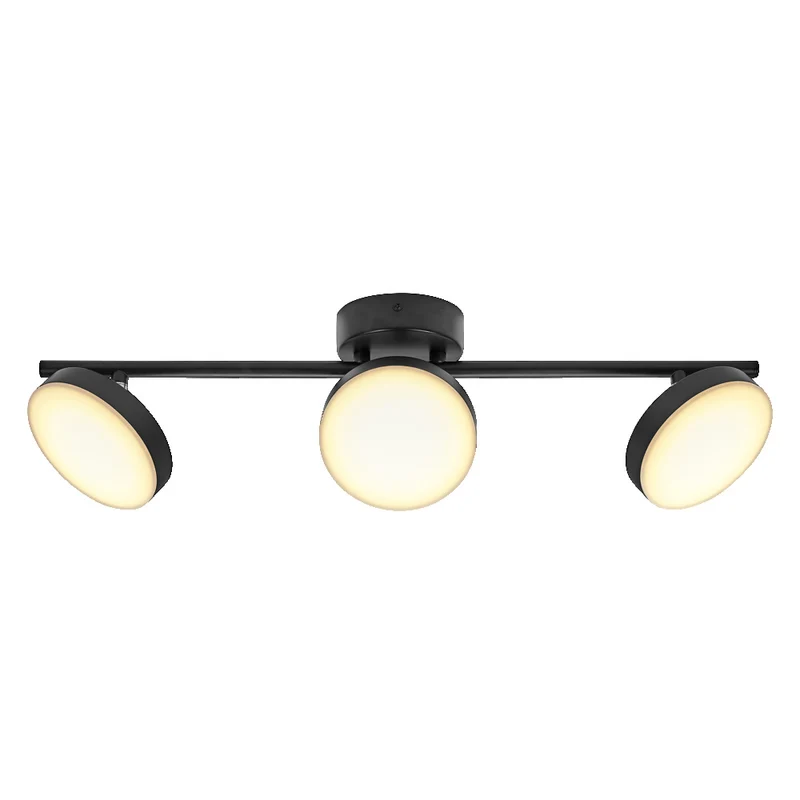 Lámpara de techo OSRAM DECOR Spot Moon, negra, 3 focos, 16 W