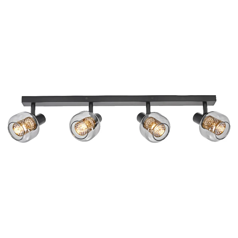 Lámpara de techo OSRAM DECOR Spot Firefly, bombilla OSRAM incluida, negra, 4 x 2,8 W, E14