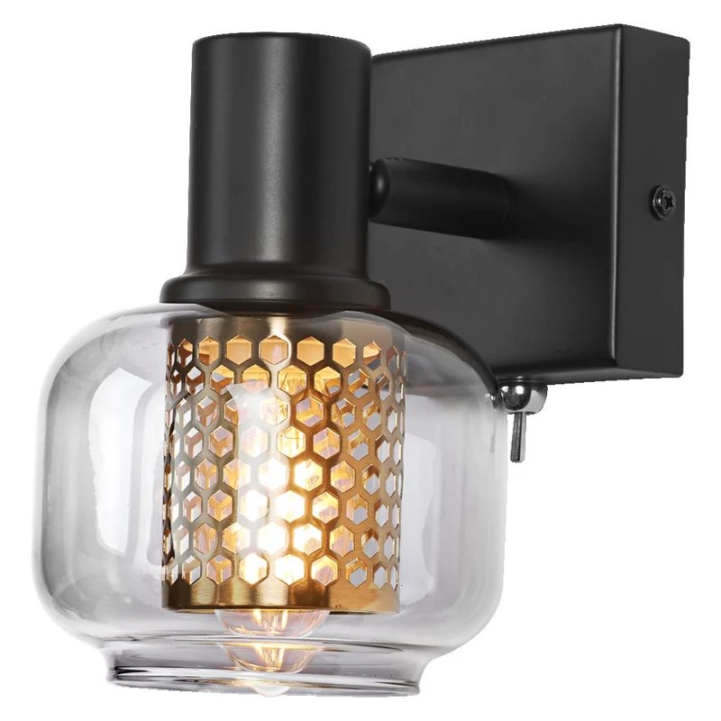 Aplique de pared OSRAM DECOR Spot Firefly, bombilla OSRAM incluida, negro, 1 x 2,8 W, E14
