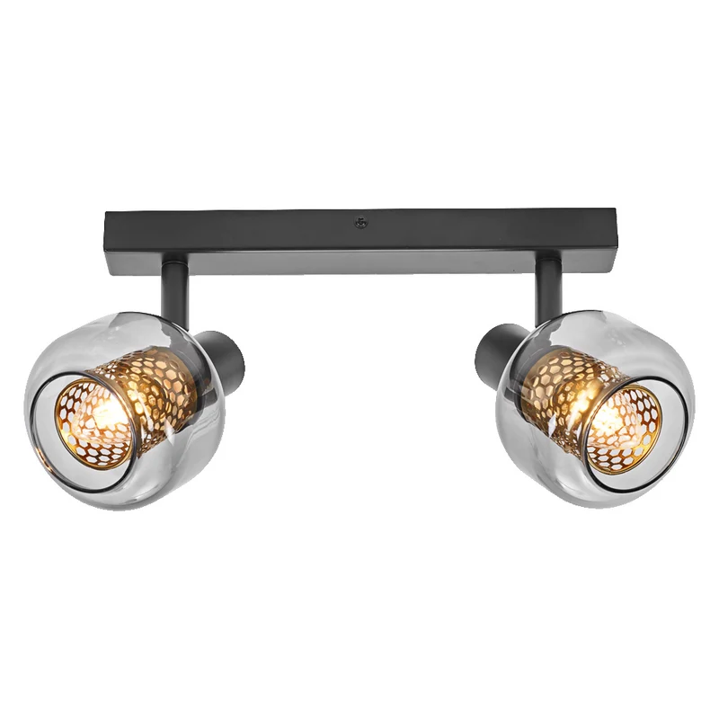 Lámpara de techo OSRAM DECOR Spot Firefly, bombilla OSRAM incluida, negra, 2 x 2,8 W, E14
