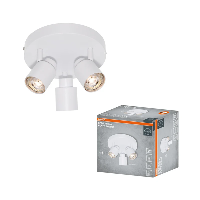 Foco LED OSRAM PRIMAL de 3 puntos, luz, 3xGU10, blanco