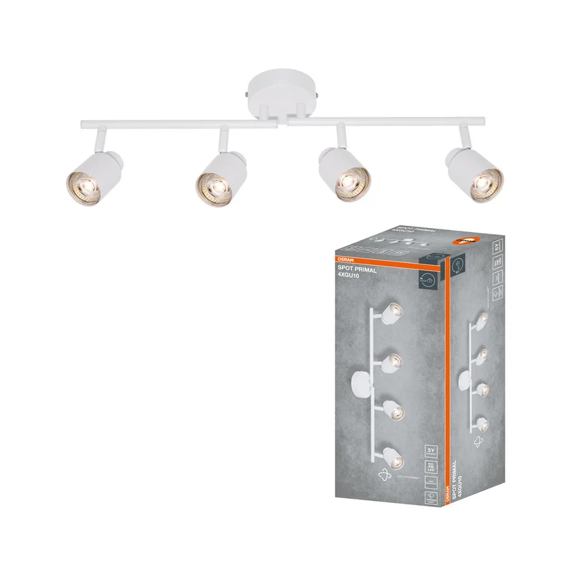Foco LED OSRAM PRIMAL de 4 puntos, luminaria, 4xGU10, blanco