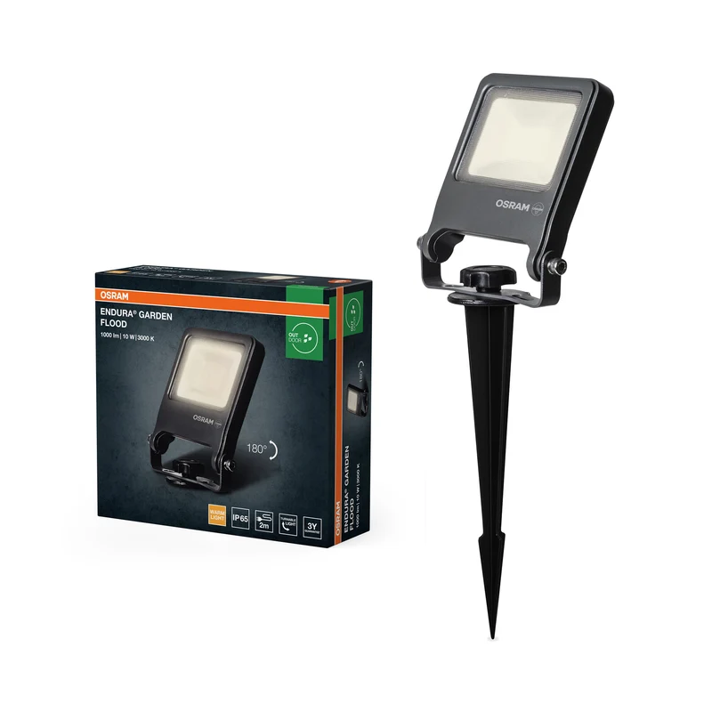 Foco de exterior para jardín OSRAM ENDURA® Spike de 10 W y 3000 K