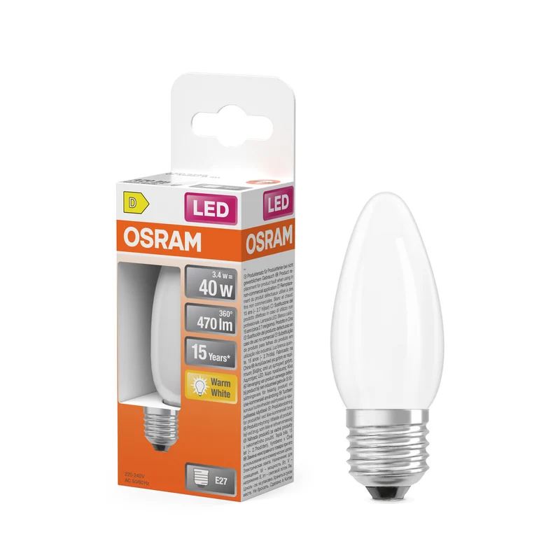 OSRAM LED Retrofit Classic B 3,4 W 827 mate E27