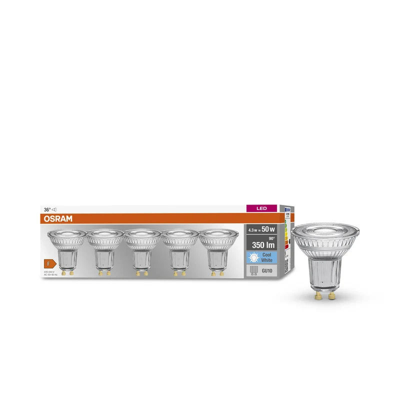 Base LED OSRAM PAR16 4,3 W 840 GU10