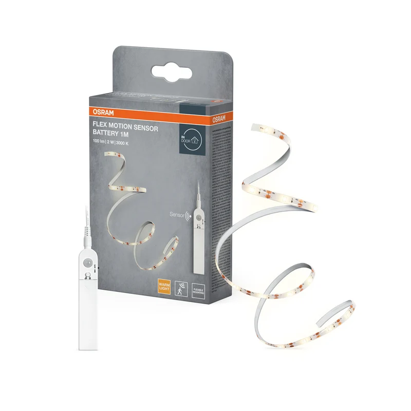 Tiras LED con sensor de movimiento y funcionamiento a batería de OSRAM BATTERY STRIPS, 1 m