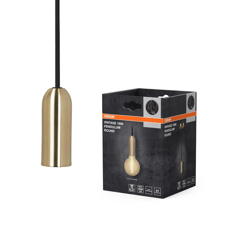 Lámpara colgante OSRAM Vintage 1906® REDONDA E27, dorada