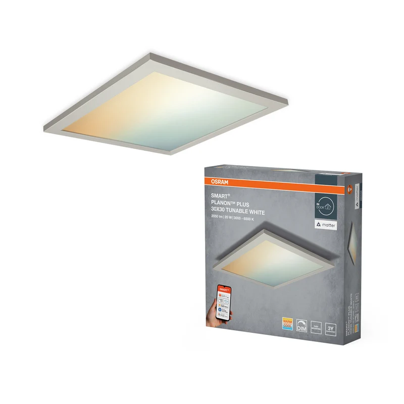 Panel LED OSRAM Matter SMART+ PLANON PLUS blanco ajustable 300x300