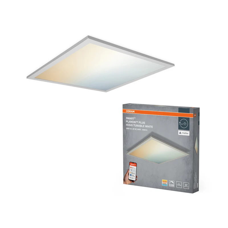Panel LED OSRAM Matter SMART+ PLANON PLUS blanco ajustable 450x450