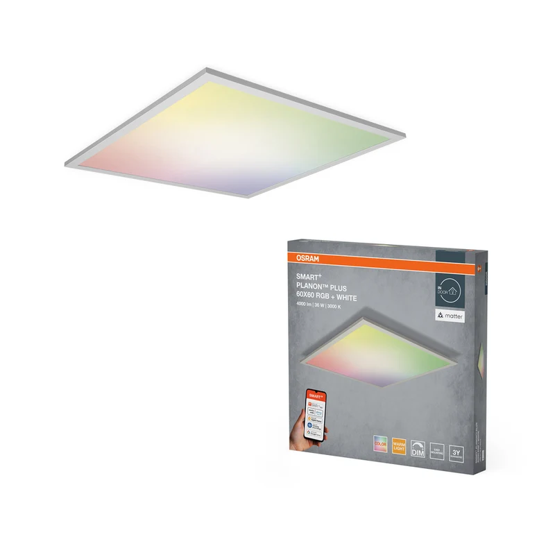 Panel LED OSRAM Matter SMART+ PLANON PLUS multicolor 600X600