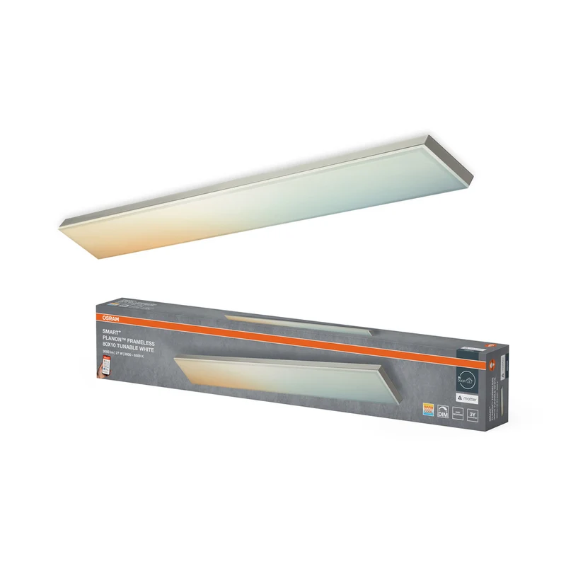 Lámpara de techo LED OSRAM Matter SMART+ Planon sin marco, luz blanca regulable, 80 x 10 cm, 27 W, 3000-6500 K