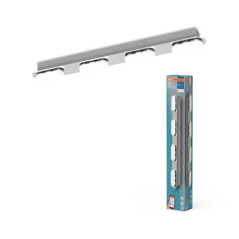 Aplique de pared LED para baño OSRAM Matter SMART+ ORBIS DUPLO de 58 cm, blanco regulable, 27 W/3000-6500 K