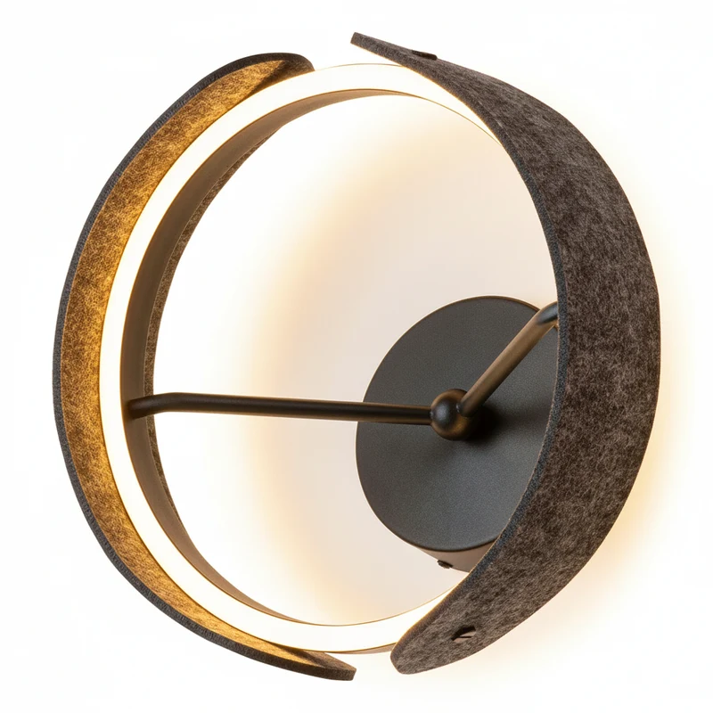 Aplique de pared OSRAM DECOR Curve Felt 20W 830 gris oscuro