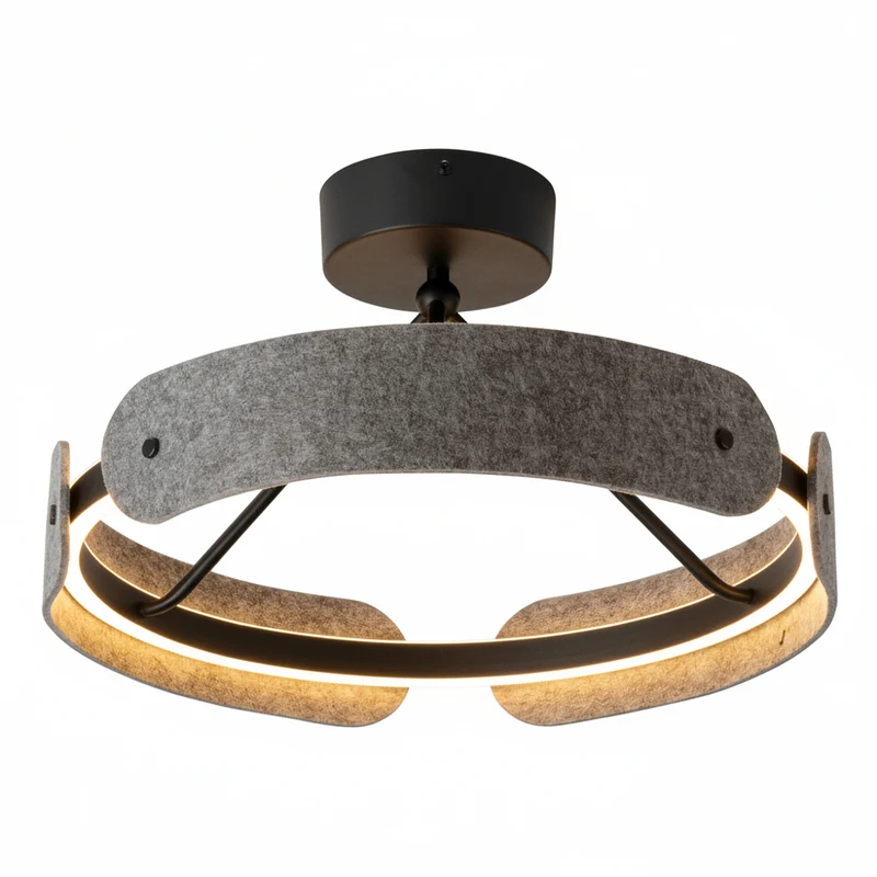 Lámpara de techo OSRAM DECOR Curve de fieltro, 33 W, 830, gris oscuro