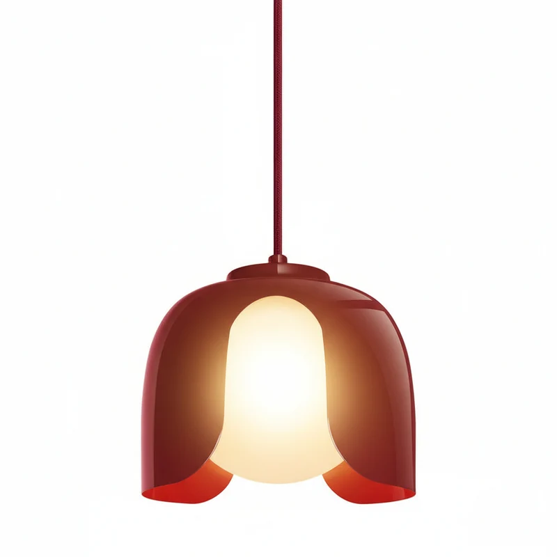Lámpara colgante OSRAM DECOR Corolle E27 roja