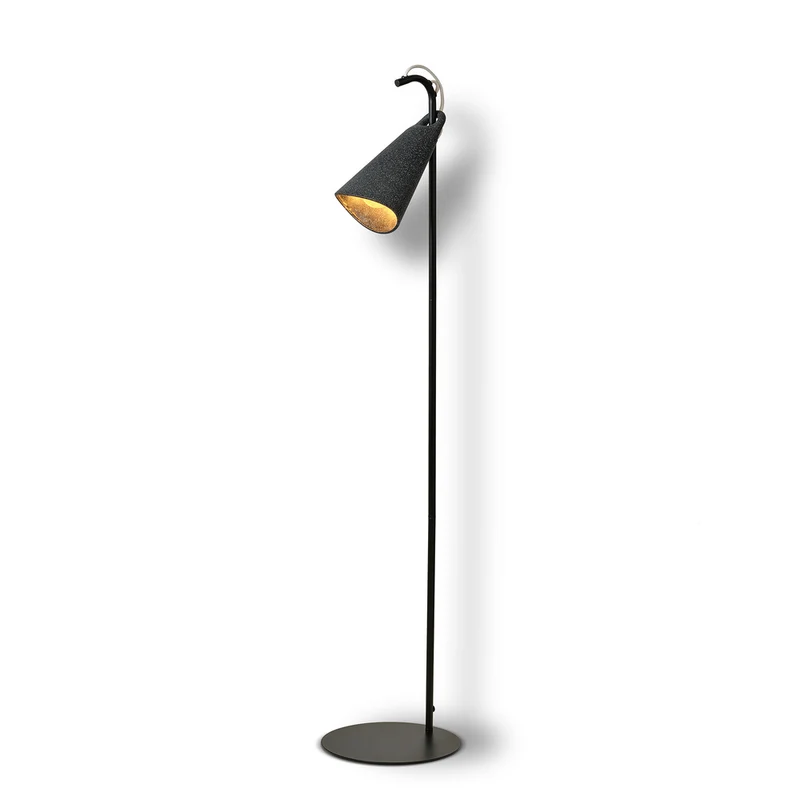 Lámpara de pie OSRAM Decor Bell E27 negra de 250 mm, lámpara de pie, metal, PCR, con pantalla ajustable