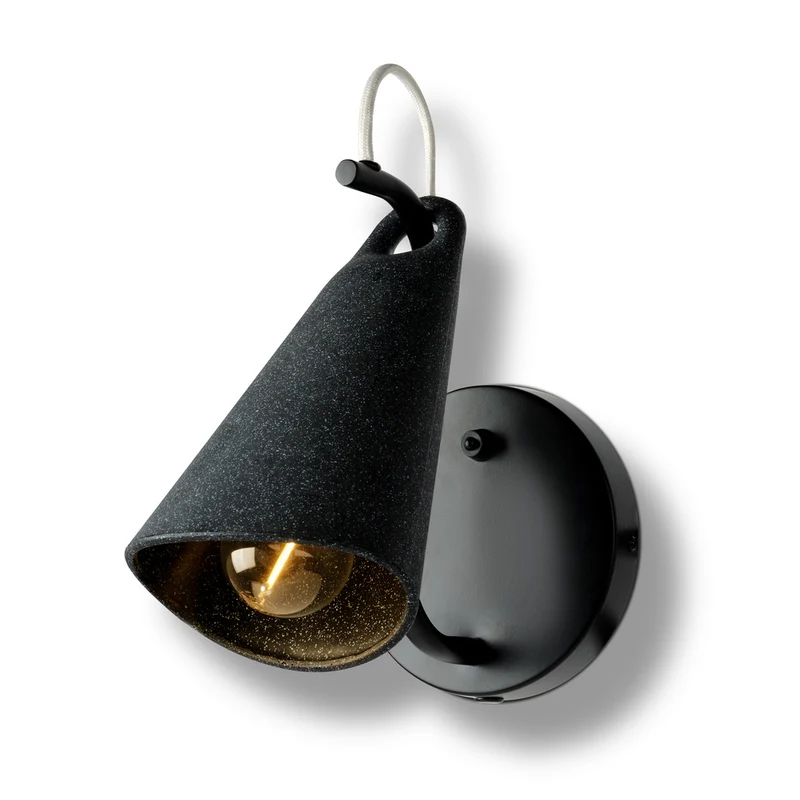 Aplique OSRAM Decor Bell E27 negro, de metal, PCR, con interruptor de encendido/apagado