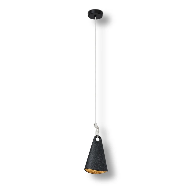 Lámpara colgante OSRAM Decor Bell E27 negra, lámpara colgante, metal, PCR, fabricada con material reciclado