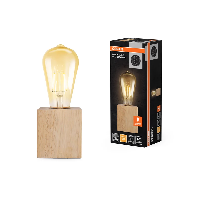 Lámpara de mesa OSRAM Vintage 1906 Table Luminaire, 2,5 W, E27, marrón, incluye bombilla
