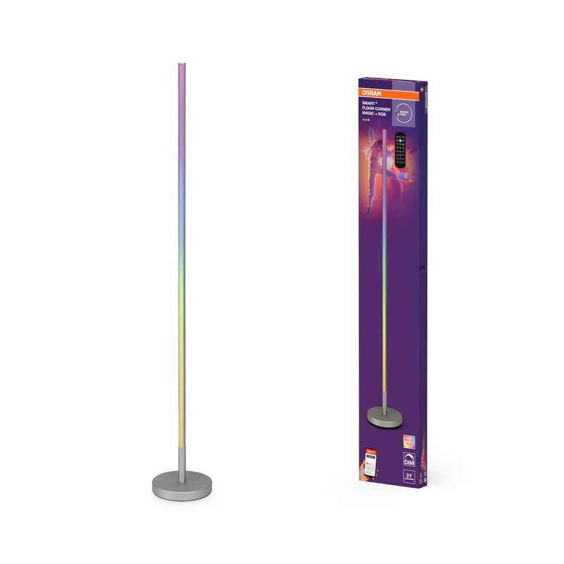 Lámpara de pie OSRAM Wifi SMART+ CORNER MAGIC, RGB, 112 lm, 11,5 W, mando a distancia