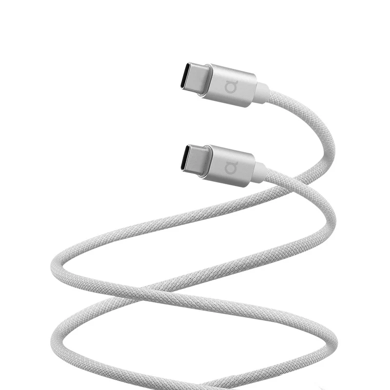 Cable de carga USB-C trenzado de INTECAT (1,2 metros) - Plata