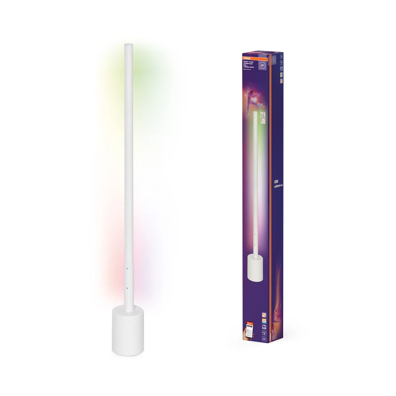 Lámpara de pie de esquina LED OSRAM SMART+ WIFI, estrecha, blanca, 8 W